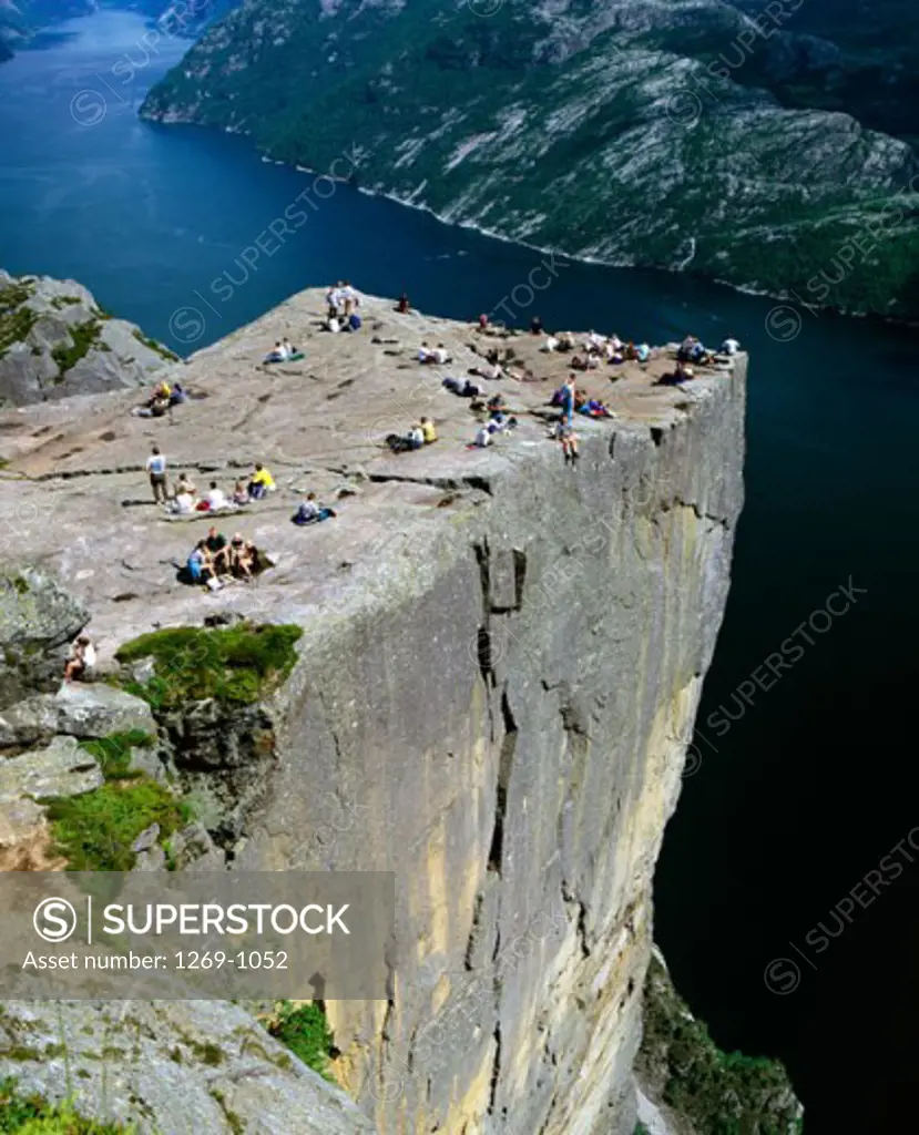 People at Pulpit Rock, Lysefjord, Norway
