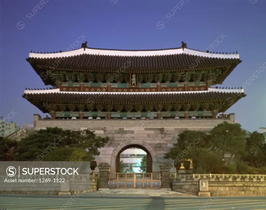 Facade of a building, Namdaemun Gate, Seoul, South Korea