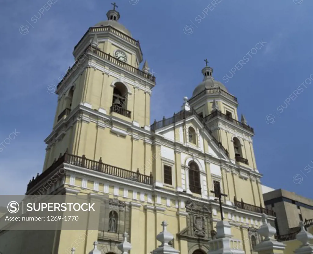 Low angle view of a church, San Pedro Church, Lima, Peru