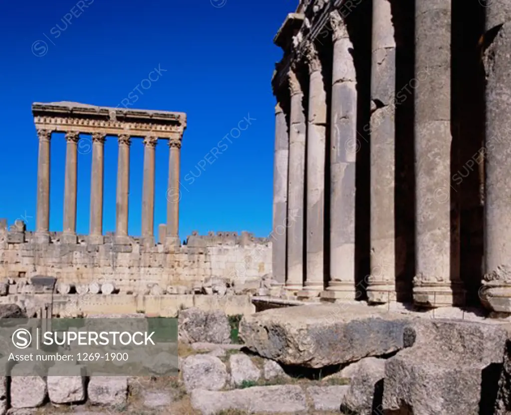 Temple of Jupiter Temple of Bacchus Baalbek Lebanon