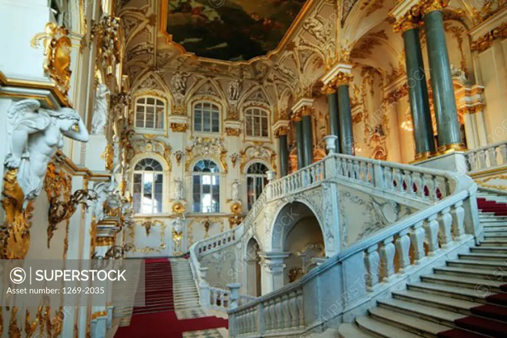Interior of a museum, State Hermitage Museum, St. Petersburg, Russia
