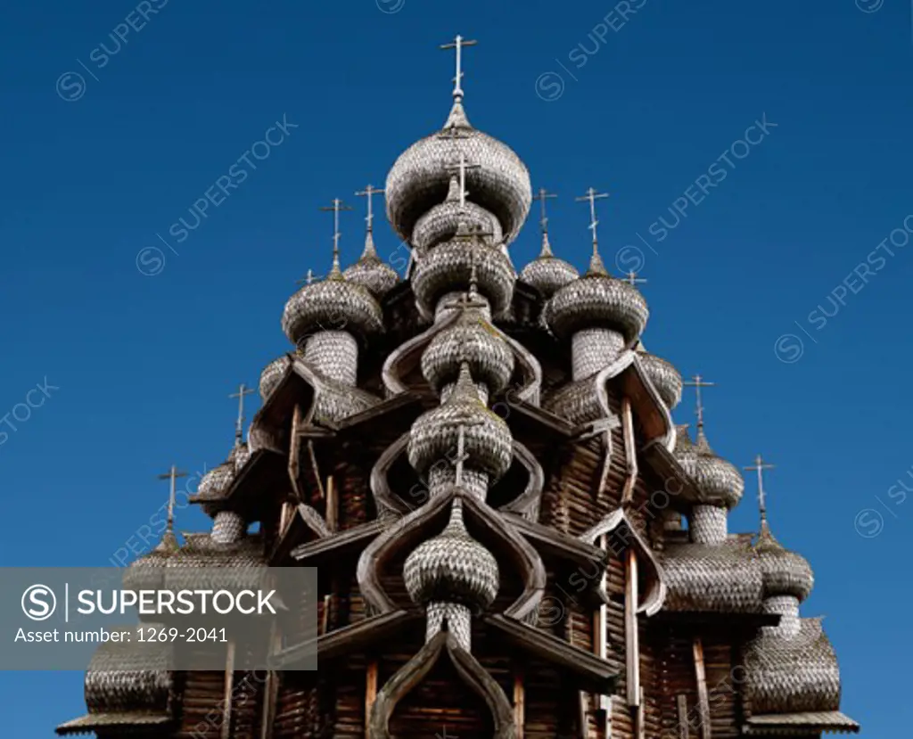 Low angle view of a cathedral, Transfiguration Cathedral, Kizhi Island, Russia