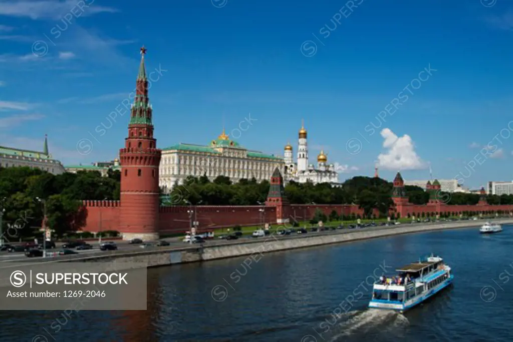 Buildings on the waterfront, Kremlin, Moscow, Russia