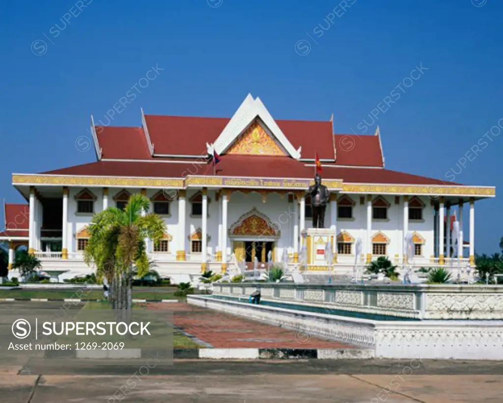 Facade of a museum, Kaysone Museum, Vientiane, Laos