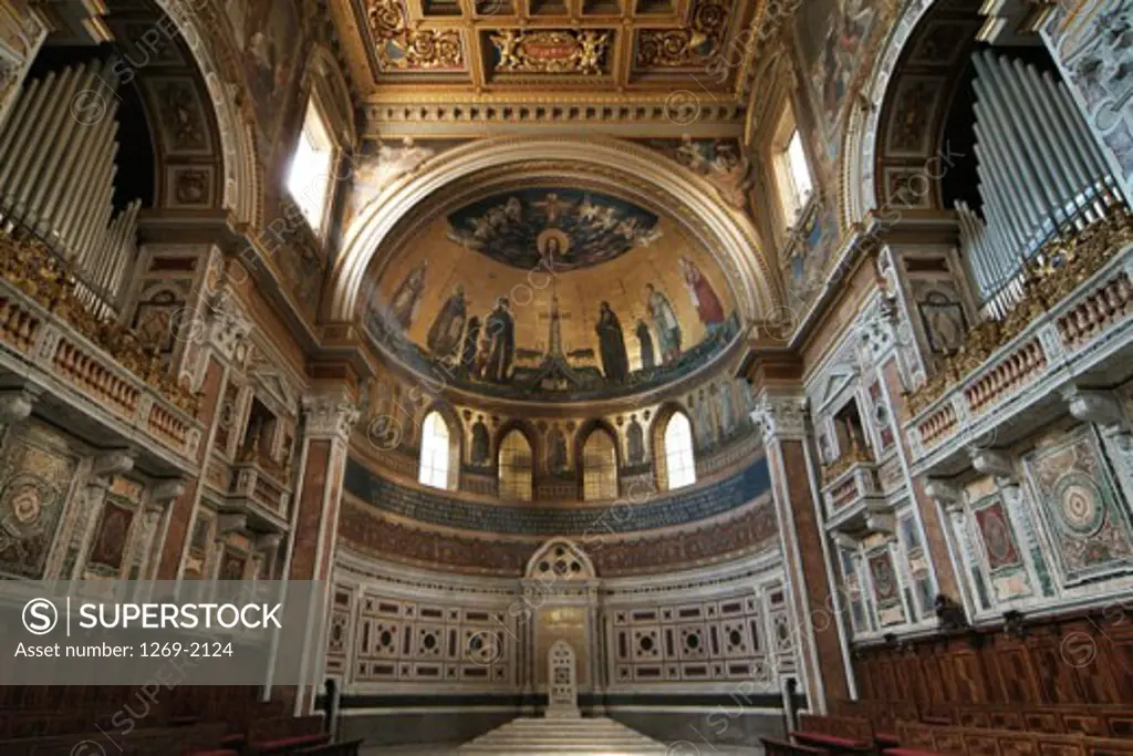 Interior of a cathedral, San Giovanni in Laterano, Rome, Italy