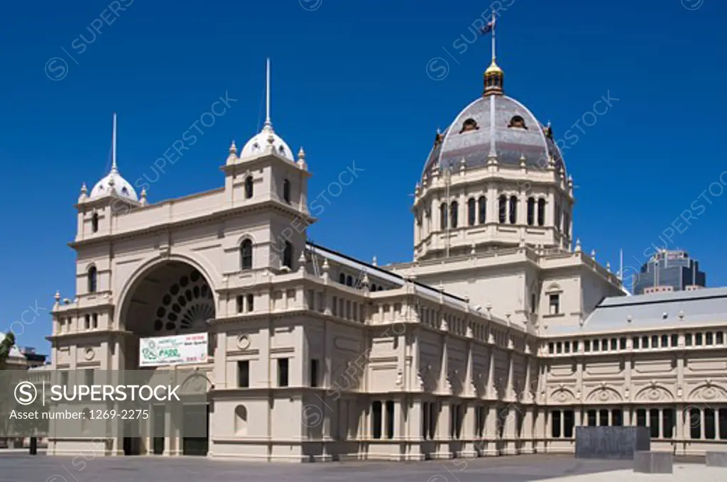 Facade of a building, Royal Exhibition Building, Melbourne, Australia