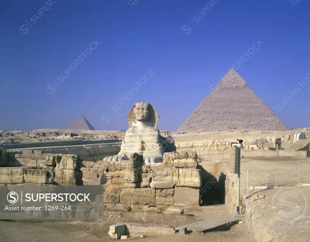 Rocks in front of a statue, Great Sphinx, Giza, Egypt