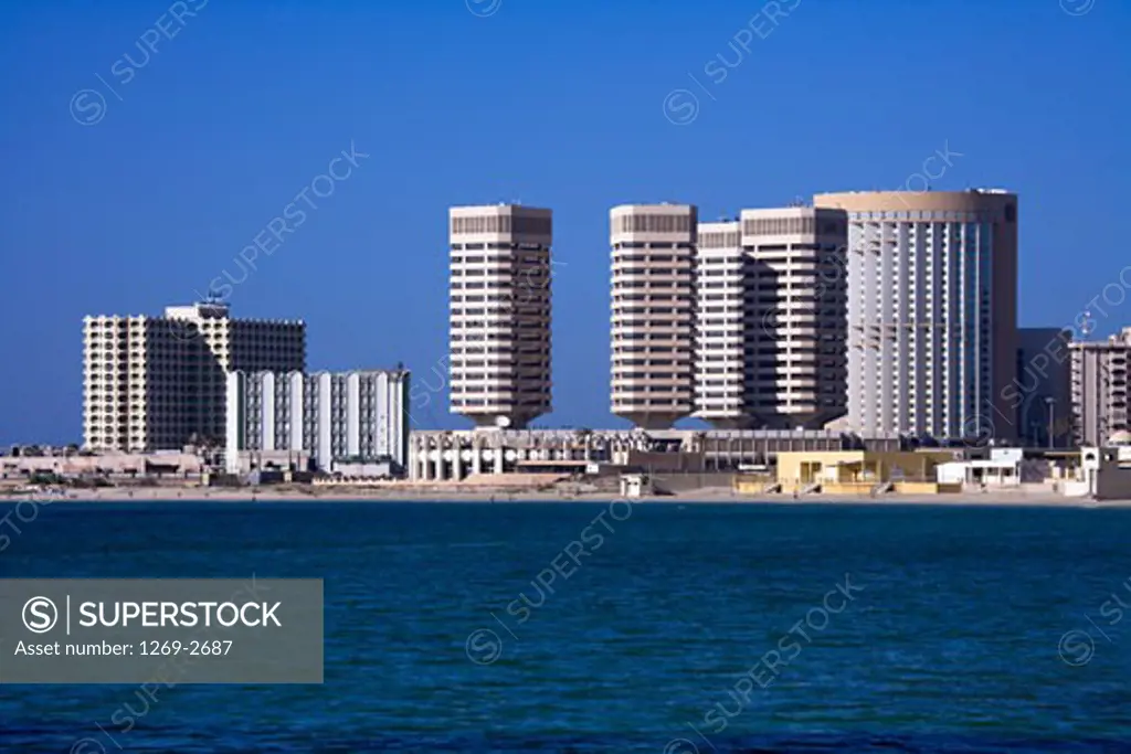 Buildings at the waterfront, Tripoli, Libya