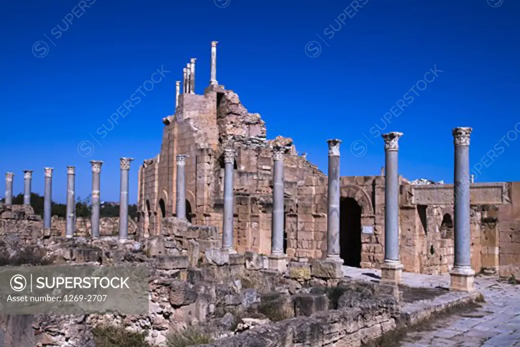 Ruins of a Roman theatre, Leptis Magna, Libya