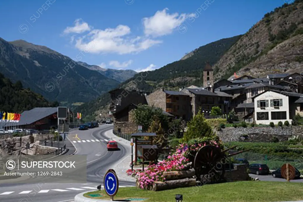 Buildings at the roadside, Andorra La Vella, Andorra