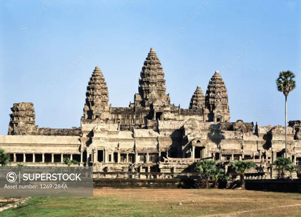Facade of a temple, Angkor Wat, Cambodia