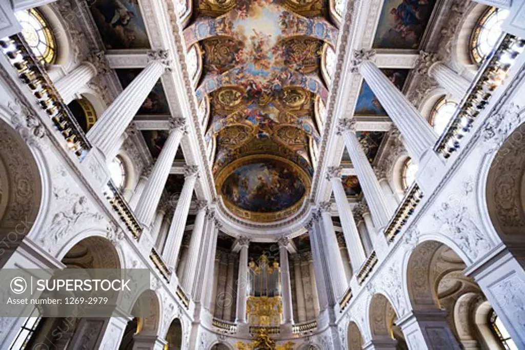 Interiors of a chapel, Chateau De Versailles, Versailles, Ile-De-France, France