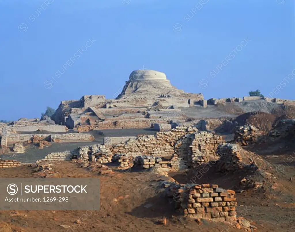 Old ruins of a building, Mohenjo-daro, Pakistan