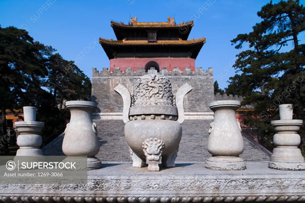Low angle view of a mausoleum, Western Qing Tombs, Hebei Province, China
