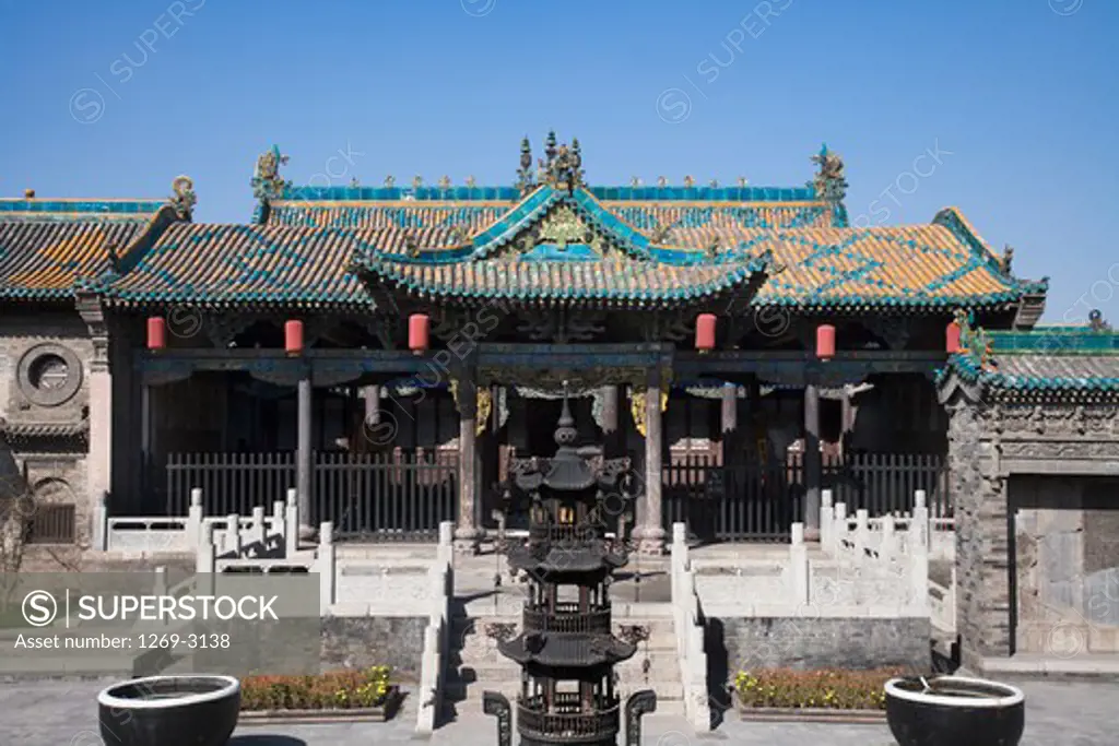 Facade of a temple, Chenghuang Temple, Pingyao, Shanxi Province, China