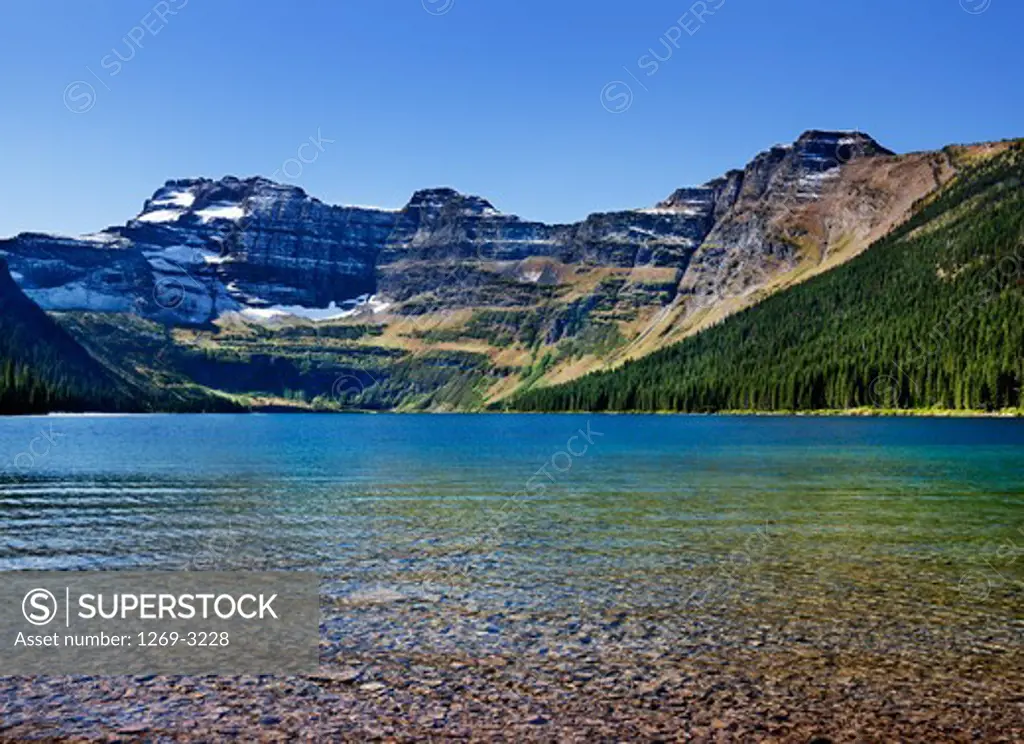 Mountains at the lakeside, Cameron Lake, Waterton Lakes National Park, Alberta, Canada