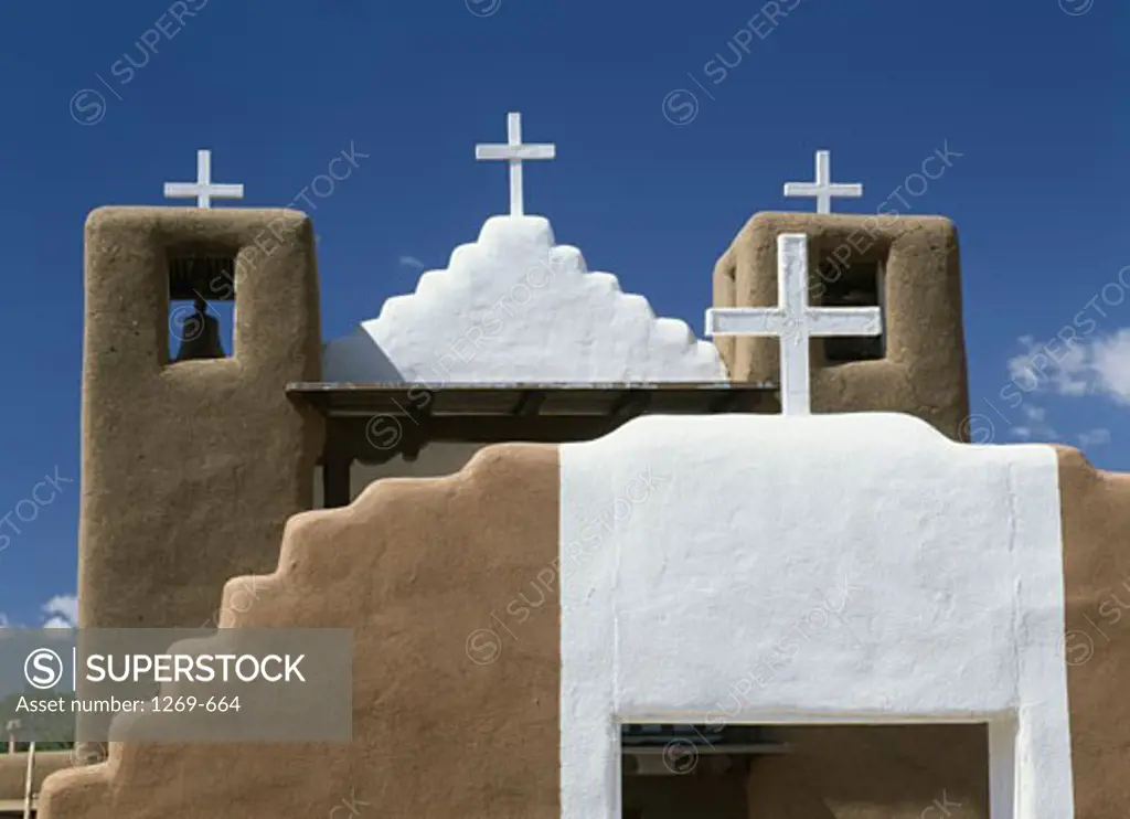Close-up of a church, Taos Pueblo Church, Taos, New Mexico, USA