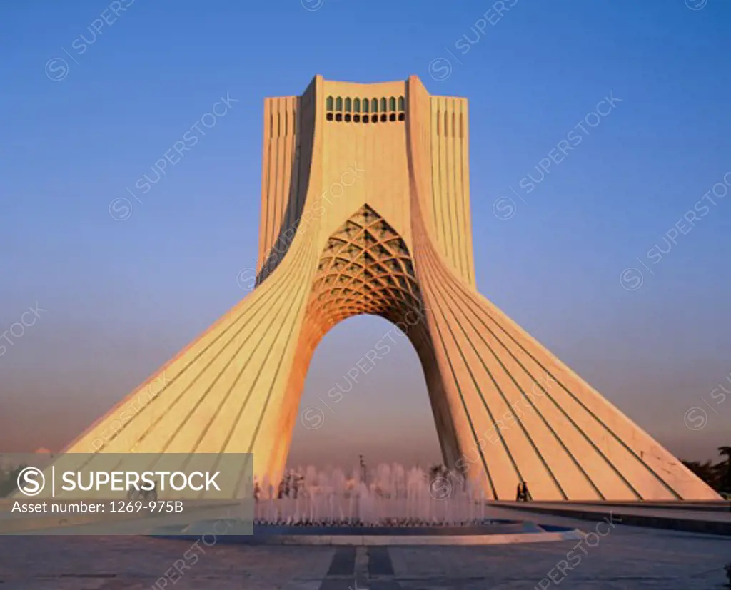 Low angle view of a monument, Azadi Tower, Tehran, Iran