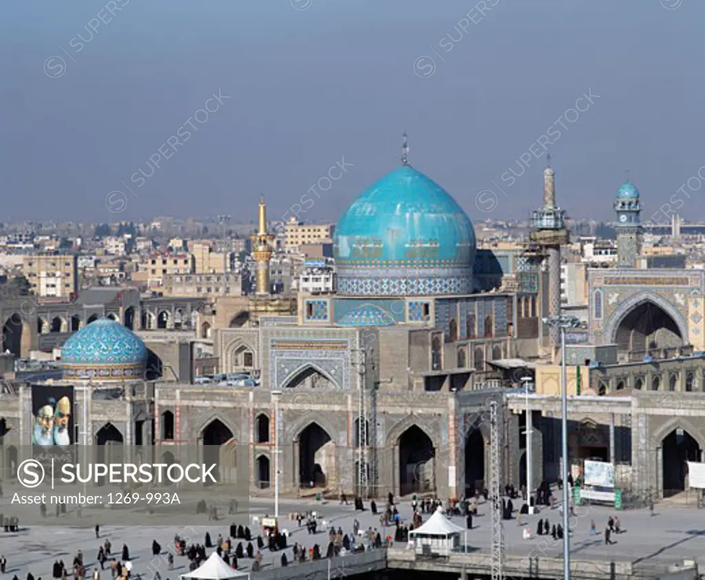 High angle view of a mosque, Shrine of Imam Reza, Mashhad, Iran