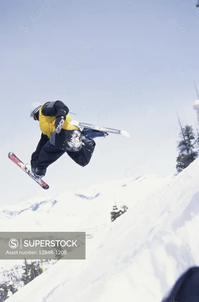 Young man skiing, Sun Valley, Idaho, USA