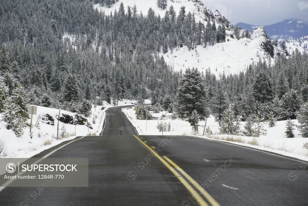 Road passing through a countryside, Highway 75, Ketchum, Idaho, USA