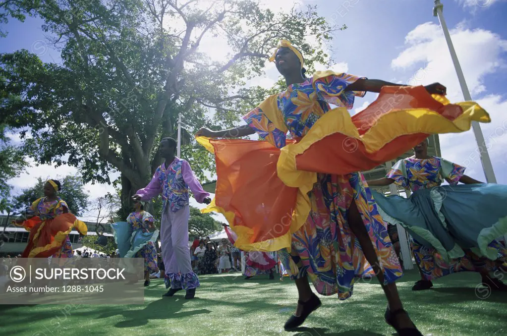 Group of people dancing, Barbados