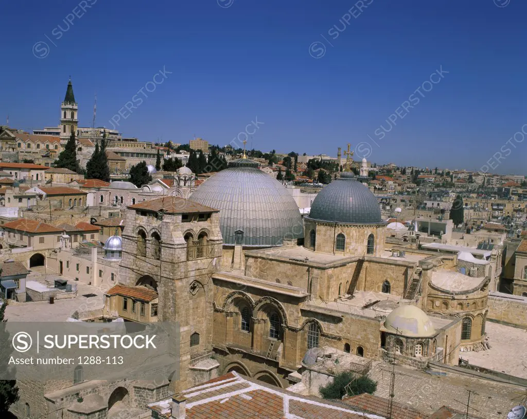 High angle view of a church, Church of the Holy Sepulchre, Jerusalem, Israel