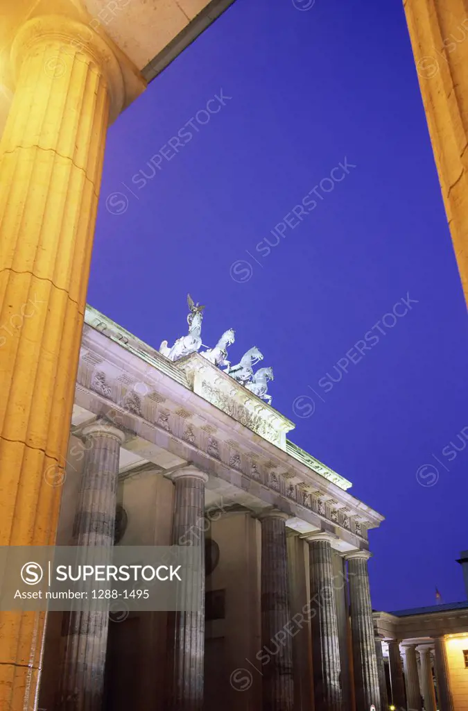 Low angle view of a gate, Brandenburg Gate, Berlin, Germany