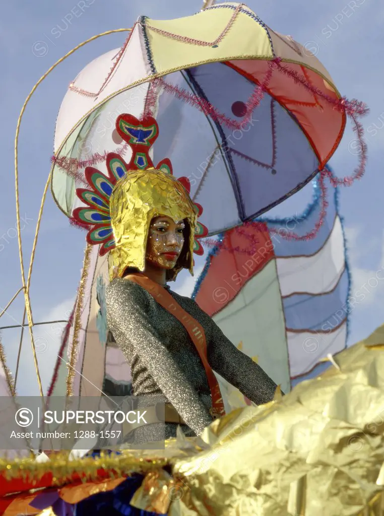 Young woman in a carnival, Guadeloupe