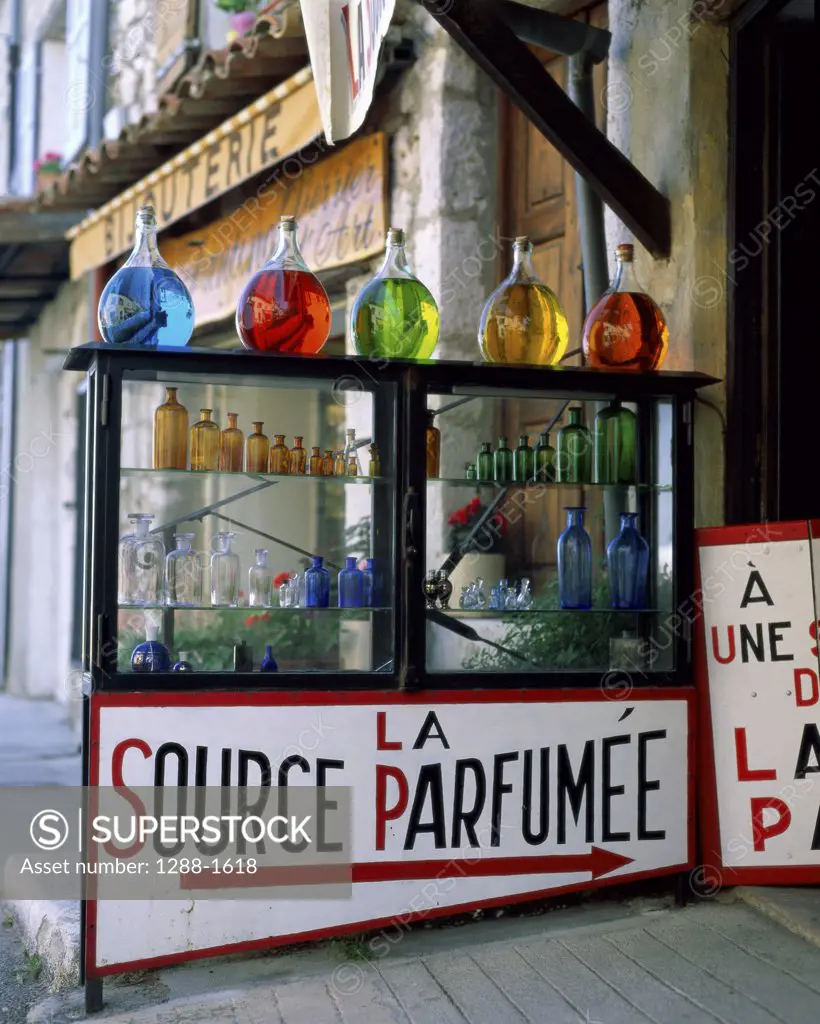 Perfume Jars on display, Grasse, France