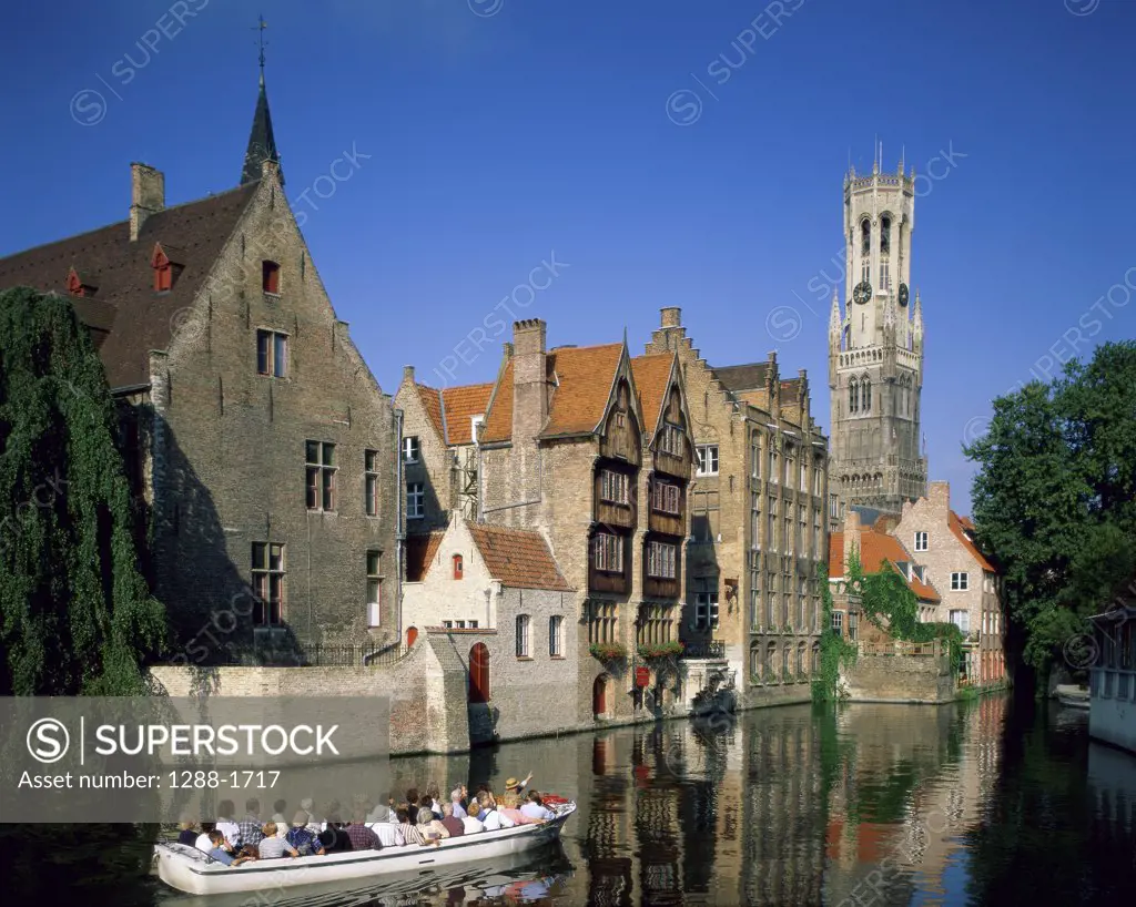 Boat on the Dijver Canal, Brugge, Belgium