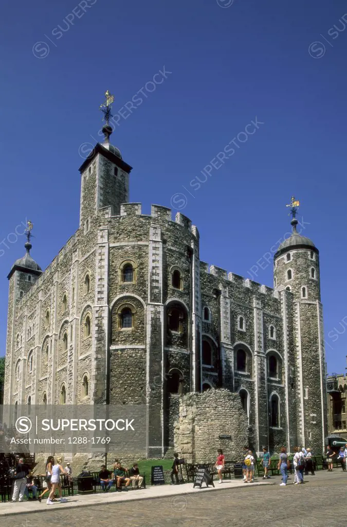 Tourists in front of a castle, Tower of London, London, England