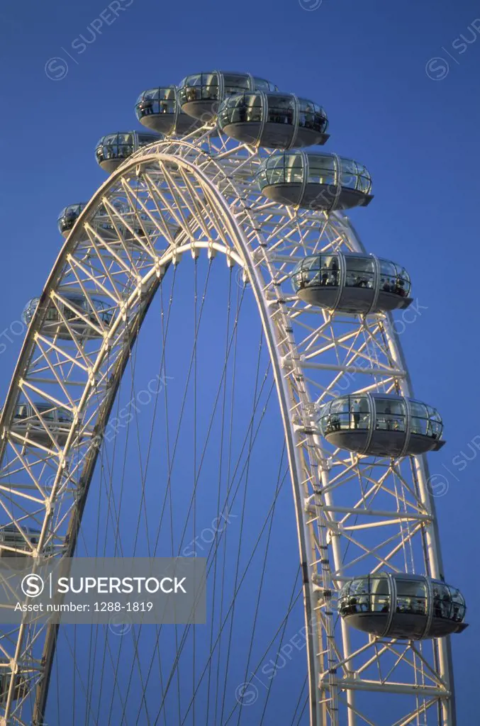 High section view of a ferris wheel, London Eye, London, England