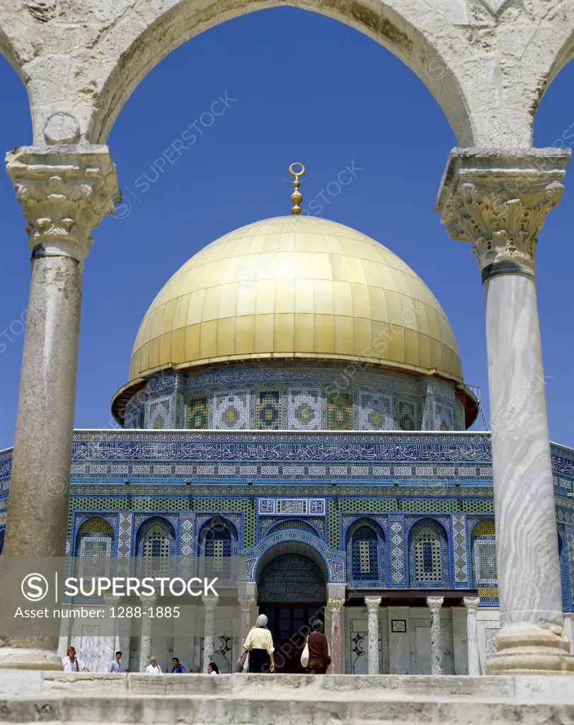 Low angle view of a shrine, Dome of the Rock, Jerusalem, Israel