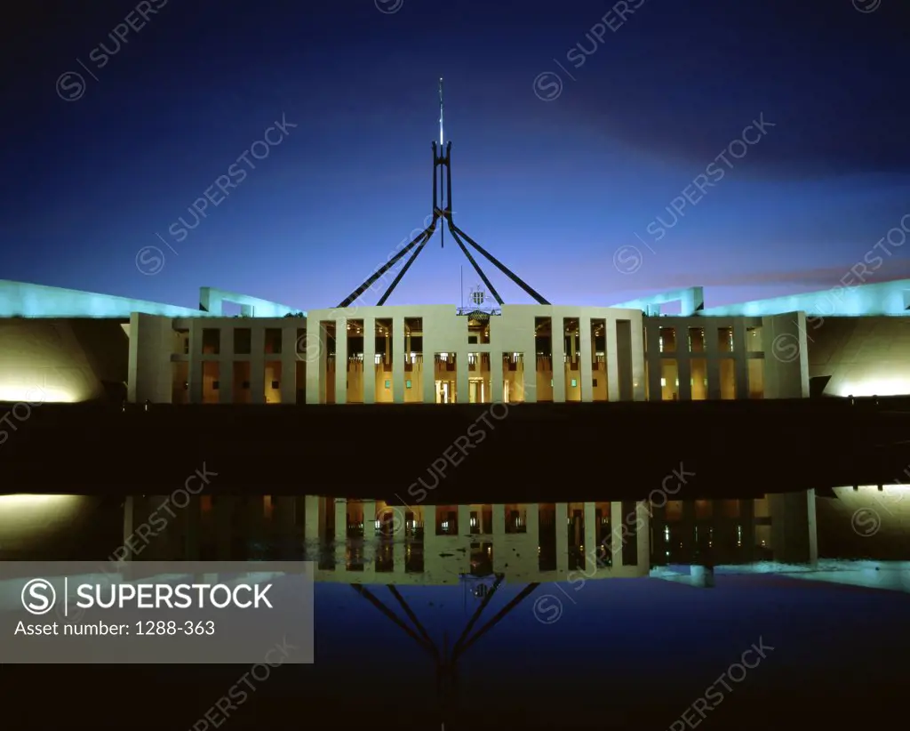 Building on the waterfront, Parliament House, Canberra, Australia