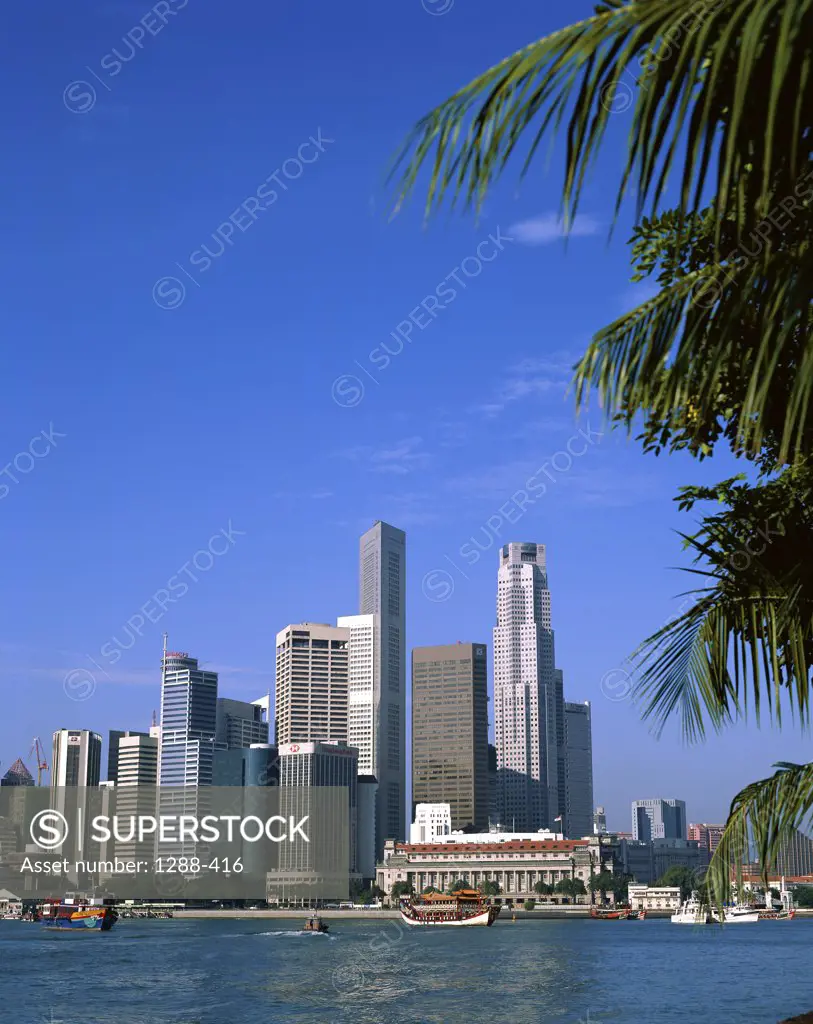 Skyscrapers on the waterfront, Singapore