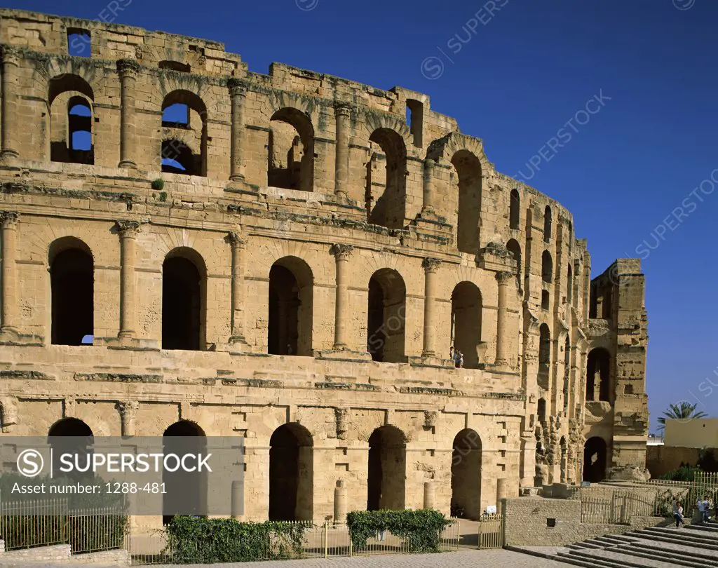 Facade of an amphitheater, Roman Amphitheater, El Djem, Tunisia