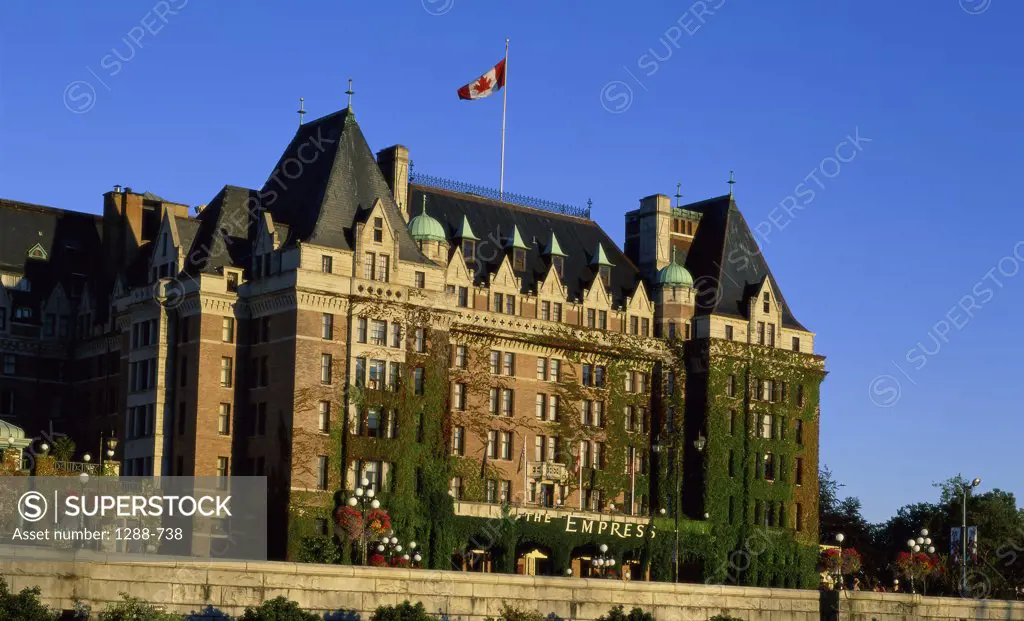 Facade of a building, Empress Hotel, Victoria, British Columbia, Canada