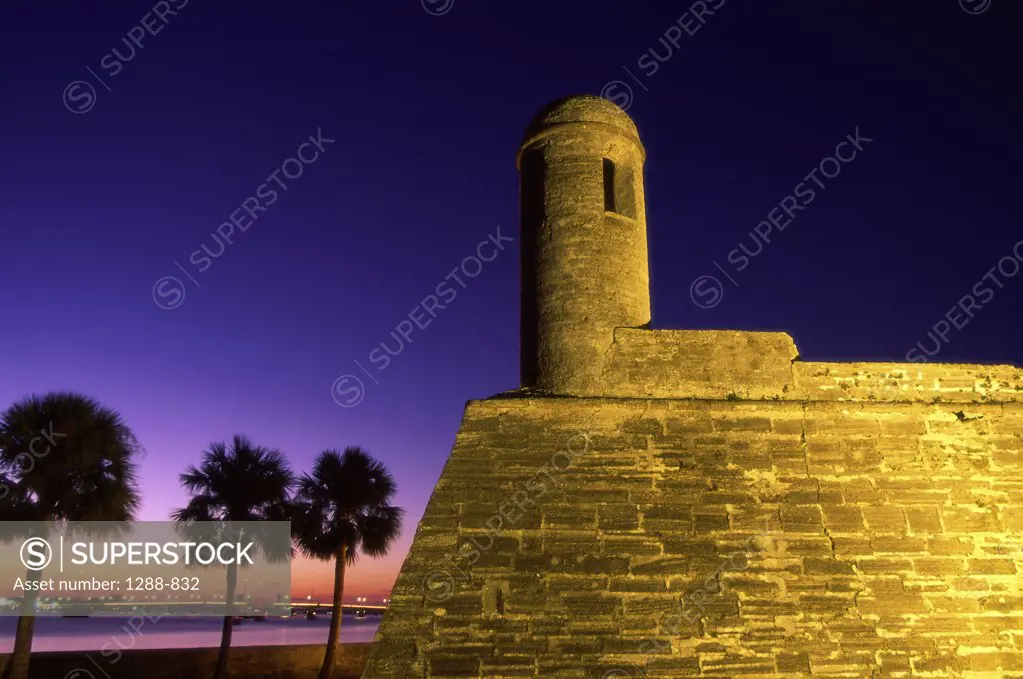 Low angle view of a castle, Castillo de San Marcos National Monument, St. Augustine, Florida, USA