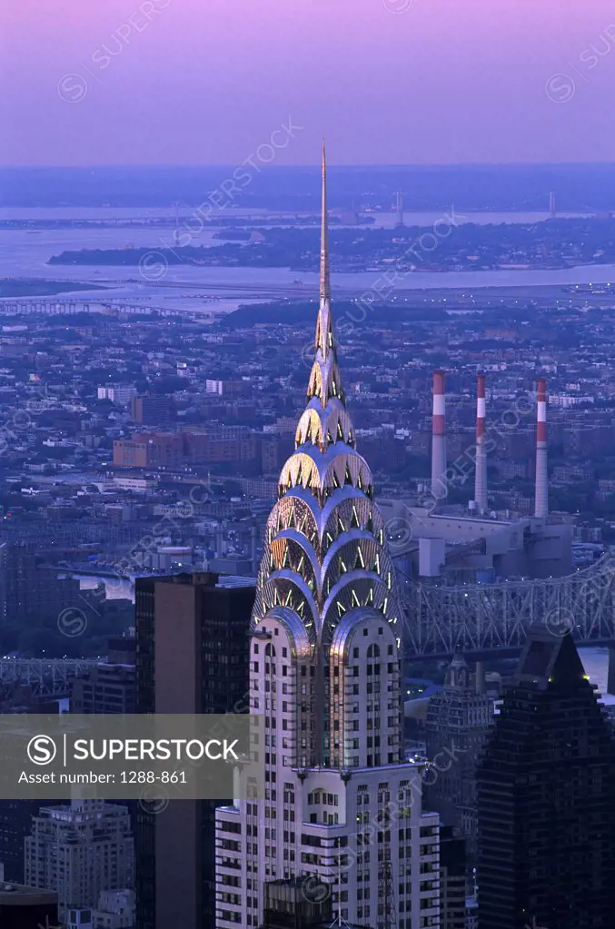 Aerial view of the Chrysler Building, New York City, New York, USA