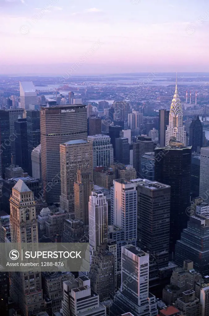 Aerial view of a city, New York City, New York, USA