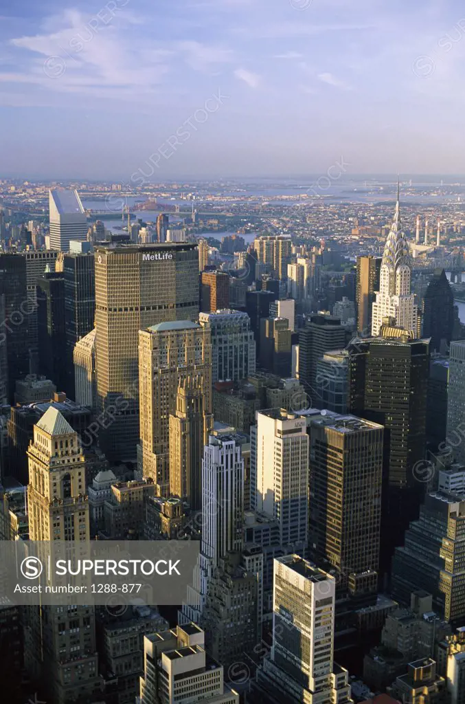 Aerial view of a city, New York City, New York, USA