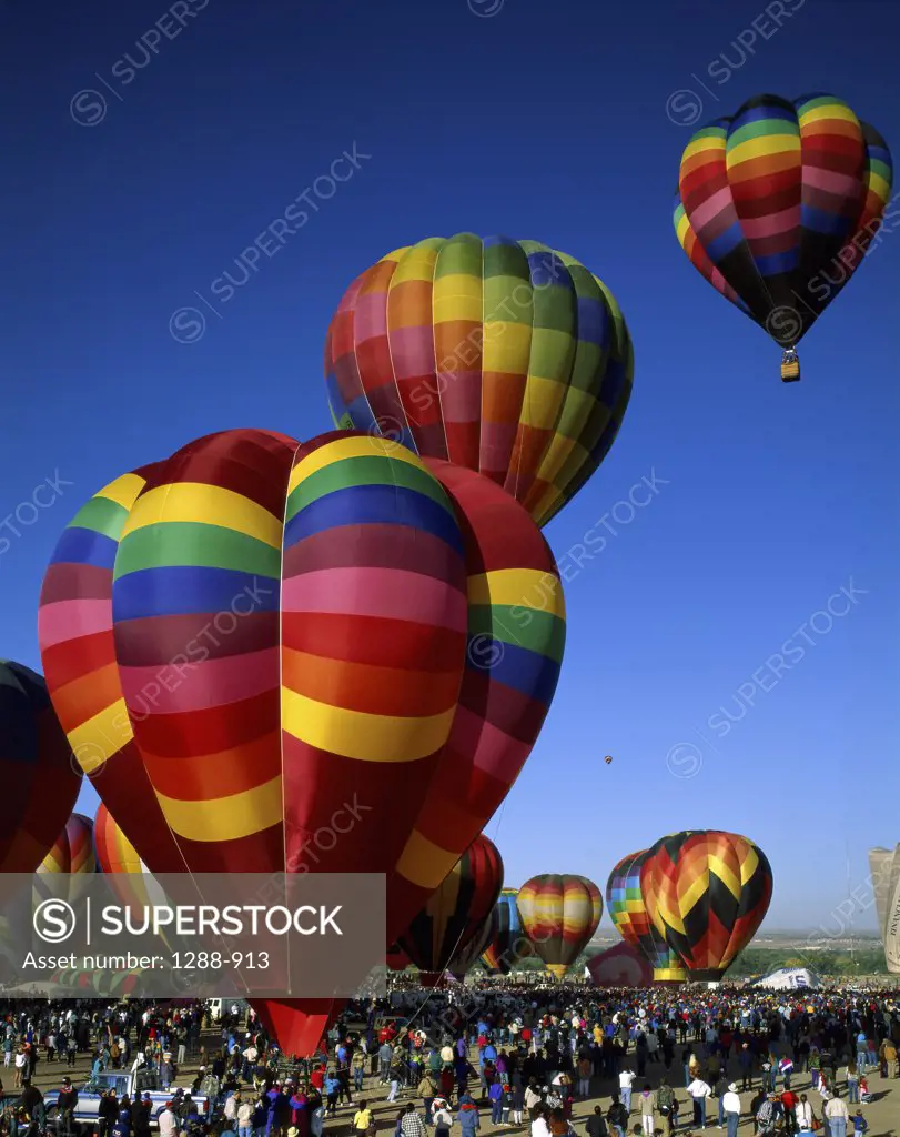 Hot air balloons at the Albuquerque International Balloon Fiesta, Albuquerque, New Mexico, USA
