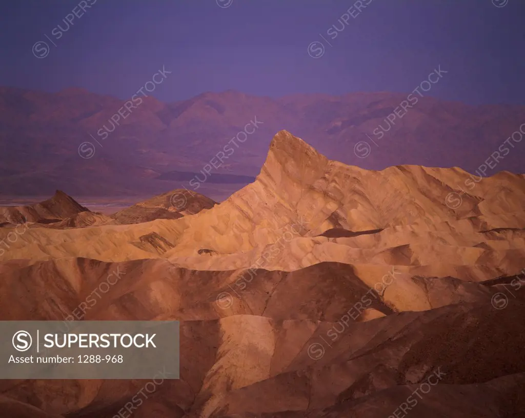 High angle view of mountains, Zabriskie Point, Death Valley National Park, California, USA
