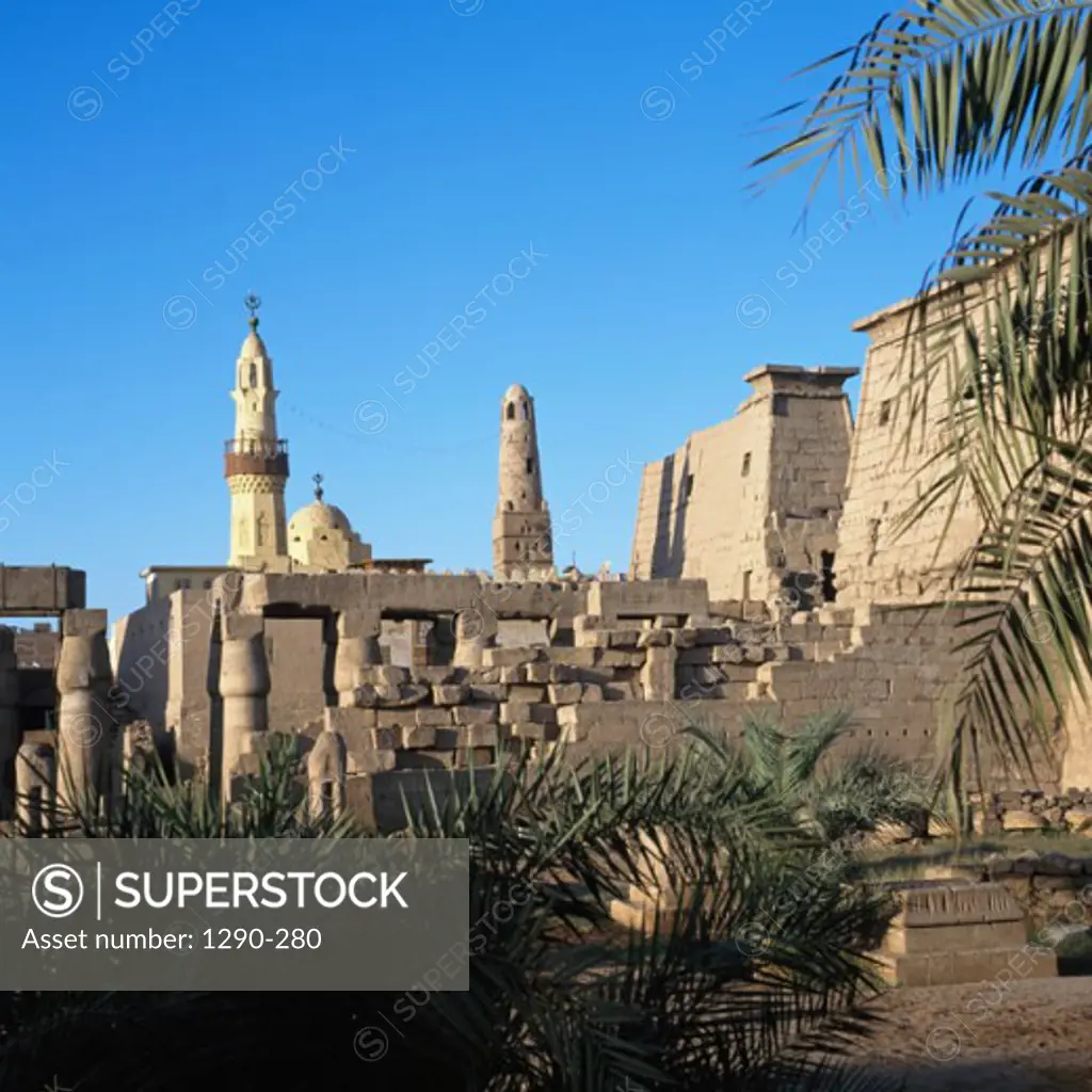 Old ruins of a temple, Temple of Luxor, Luxor, Egypt
