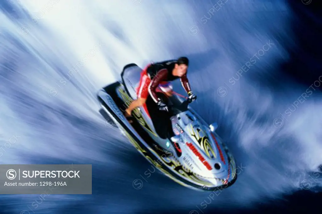 Person riding a jet ski