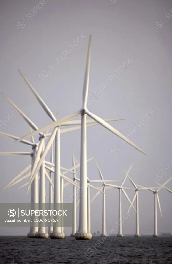 Array of wind turbines, Middelgrunden, Denmark