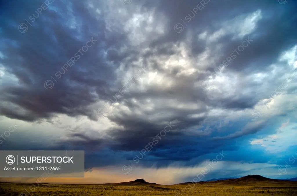 Cloudy sky at sunset, New Mexico, USA