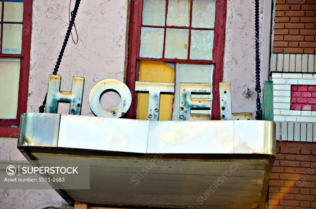 Close-up of a hotel sign, New Orleans, Louisiana, USA