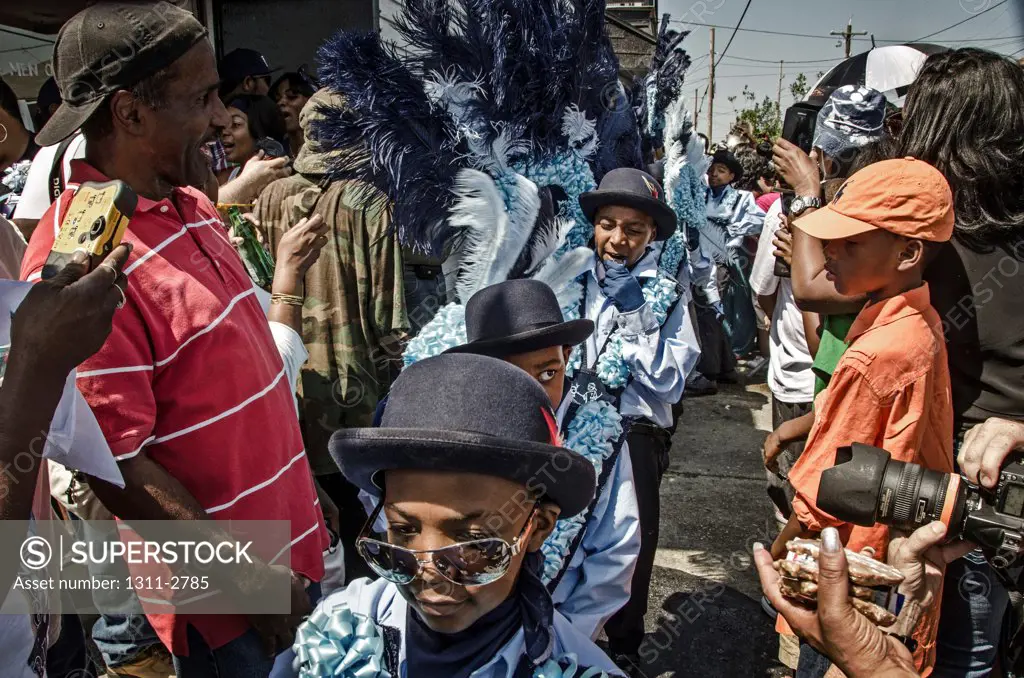 Central City, New Orleans,  second line parade.